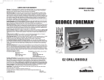 George Foreman GF20G Griddle User Manual