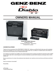 Genz-Benz EL DIABLO 60 Musical Instrument Amplifier User Manual