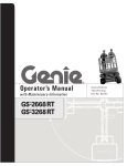 Genie GS-3268 RT Utility Vehicle User Manual