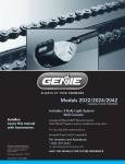 Genie 2022 Garage Door Opener User Manual
