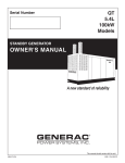 Generac QT 5.4L Portable Generator User Manual