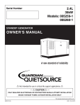 Generac Power Systems 005259-1 Portable Generator User Manual