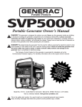 Generac 97193 Portable Generator User Manual