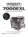 Generac 5550 Portable Generator User Manual