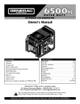 Generac 15113410300 Portable Generator User Manual
