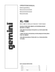 Gemini XL-100 Turntable User Manual