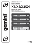 Gemini X-01 Stereo Amplifier User Manual