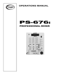 Gemini PS-676i Musical Instrument User Manual