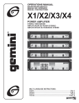 Gemini Power Amplifier Stereo Amplifier User Manual