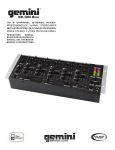 Gemini MM-3000 Music Mixer User Manual