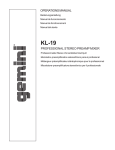 Gemini KL-19 Musical Instrument User Manual