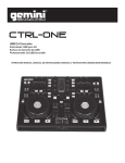 Gemini CTRL-ONE DJ Equipment User Manual