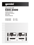 Gemini CDX 2400 CD Player User Manual