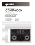 Gemini CDMP-6000 DJ Equipment User Manual