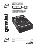 Gemini CDJ-0I CD Player User Manual