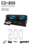 Gemini CD-200 CD Player User Manual