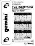 Gemini 2400 Musical Instrument User Manual