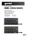 Gemini 2400 DJ Equipment User Manual