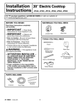 GE JP940 Cooktop User Manual