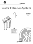 GE GNUT03B Water Dispenser User Manual