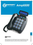 Geemarc AMPLI500 Telephone User Manual