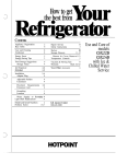 GE CSX24D Refrigerator User Manual