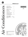 GE ASP05 Air Conditioner User Manual