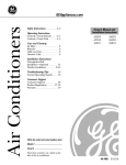 GE ASH18 Air Conditioner User Manual