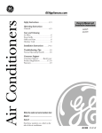 GE AKS05 Air Conditioner User Manual