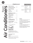 GE AJCM 08 ACD Air Conditioner User Manual