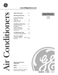 GE AGX08 Air Conditioner User Manual