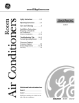 GE AGE12 Air Conditioner User Manual