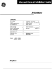 GE AED18 Air Conditioner User Manual