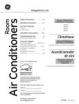 GE AED10* Air Conditioner User Manual