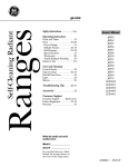 GE -71 Range User Manual