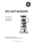 GE 681131691062 Blender User Manual