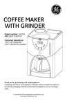 GE 681131691031 Coffeemaker User Manual
