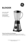 GE 681131690997 Blender User Manual