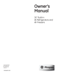 GE 49-60562-2 Refrigerator User Manual