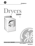 GE 453 Clothes Dryer User Manual