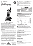 GE 25866 Cordless Telephone User Manual