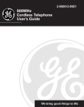 GE 20-Feb Cordless Telephone User Manual