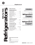 GE 200D8074P039 Refrigerator User Manual