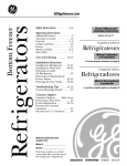 GE 197D4618P002 Refrigerator User Manual
