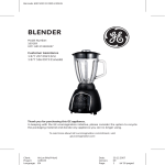 GE 169169 Blender User Manual