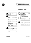 GE 164D2966P053 Range User Manual