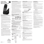 GE 15381860 Telephone User Manual