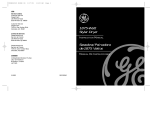 GE 106588 Clothes Dryer User Manual