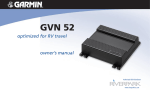 Garmin GVN 52 GPS Receiver User Manual