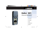 Garmin Geko 301 GPS Receiver User Manual